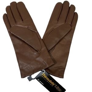 New ARIS Leather 40 gram Thinsulate Gloves, Brown, Size 7